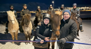 Halla Karen og Jón Geir í nýju ljósi.